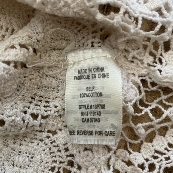 Double Zero Crochet Cotton Top - Picture 6 of 6